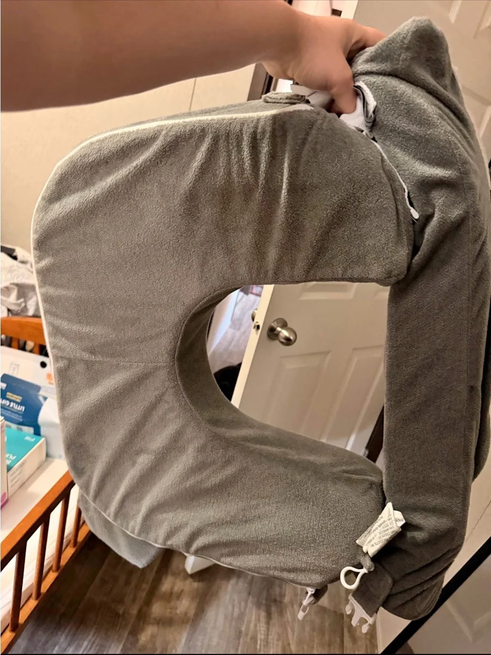 My Brest Friend Twin Nursing Pillow — Gray Support Cushion